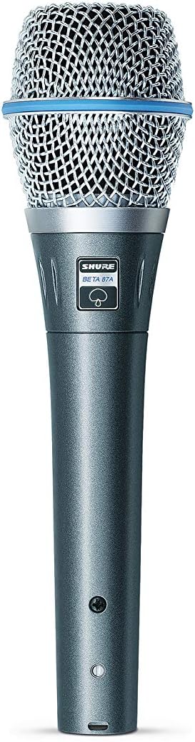 Shure Beta 87A Supercardioid Condenser Vocal Microphone Bundle with Boom Stand, XLR Cable, and Austin Bazaar Polishing Cloth