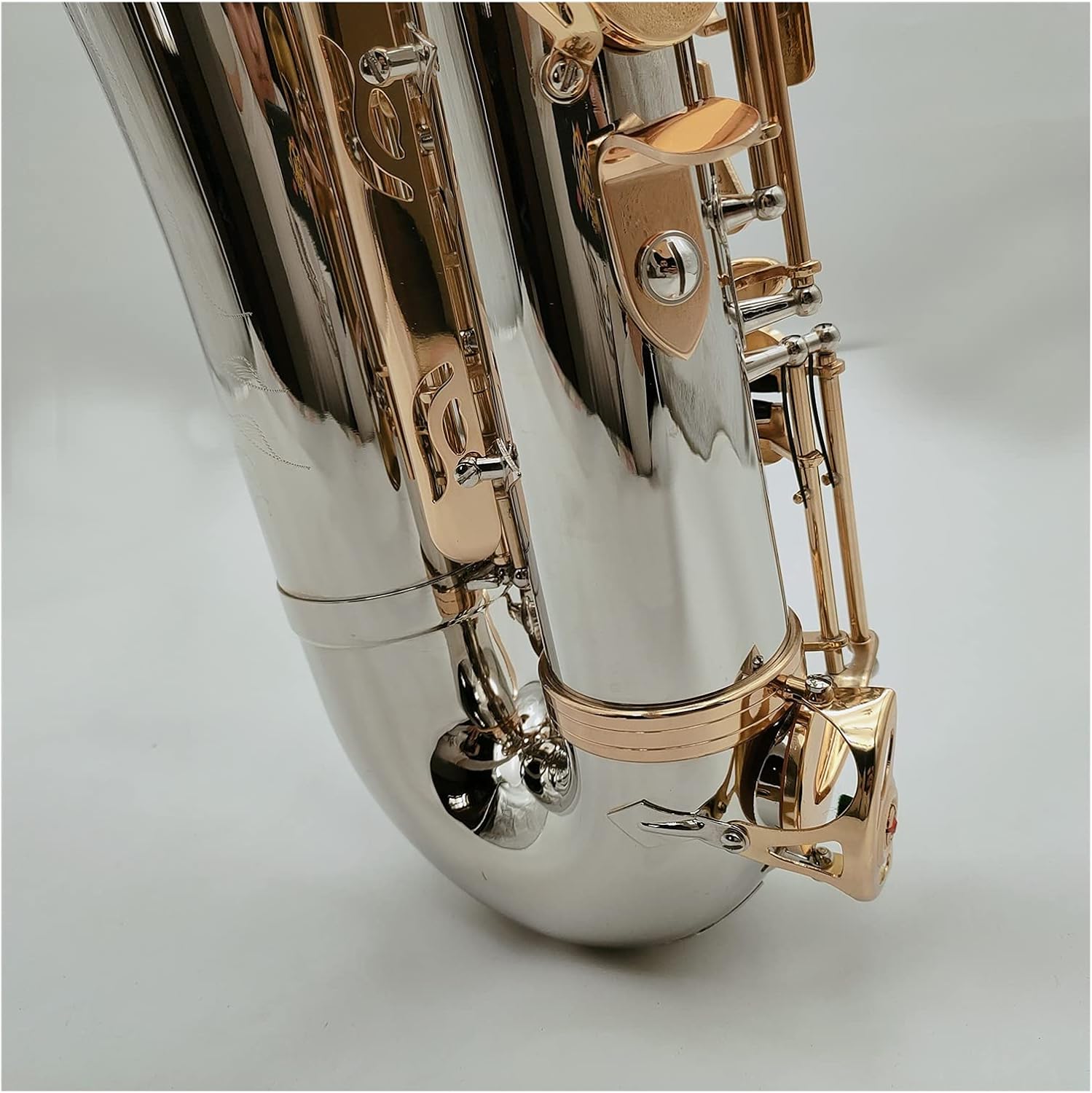 Student Saxophone Tenor Saxophone Bb Tune Gold Keys Nickel Plated Woodwind Instrument with Case Golves Mouthpiece Saxophone Set