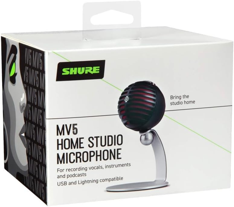 Shure MV5 Digital Condenser Microphone (Black)