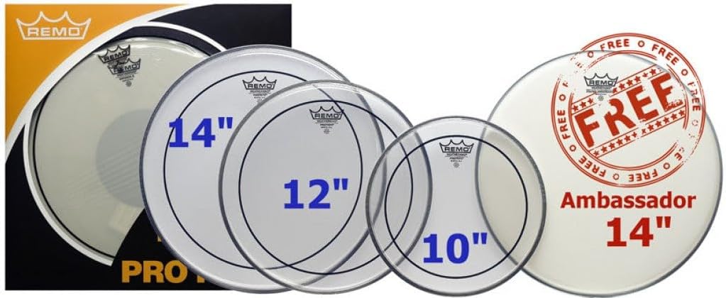 Remo Pinstripe Clear Drumhead Pack