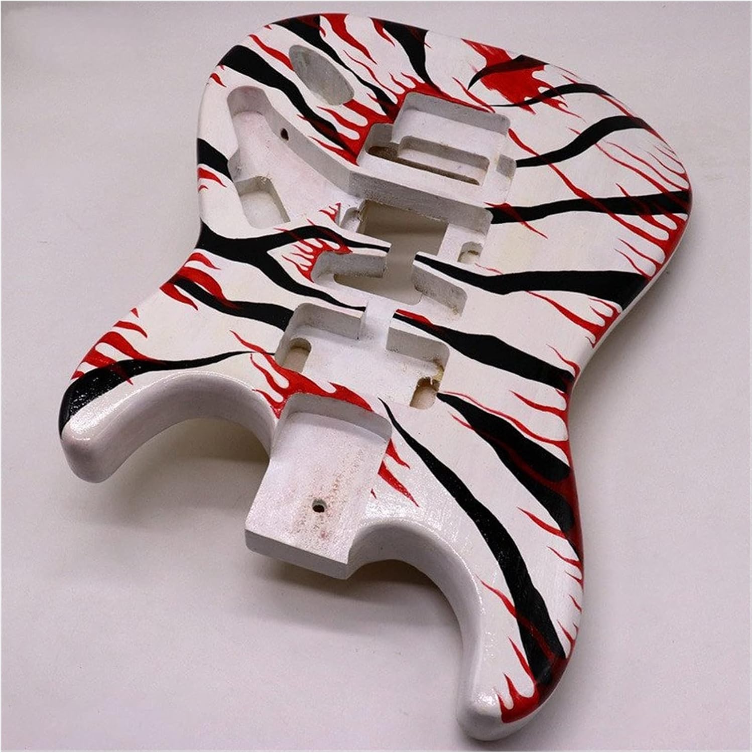 Unfinished Guitar Kit DIY Hand Paint Poplar Wood ST Electric Guitar Body White Customized Painting Guitar Barrel Unfinished Handmade ​Guitar Body