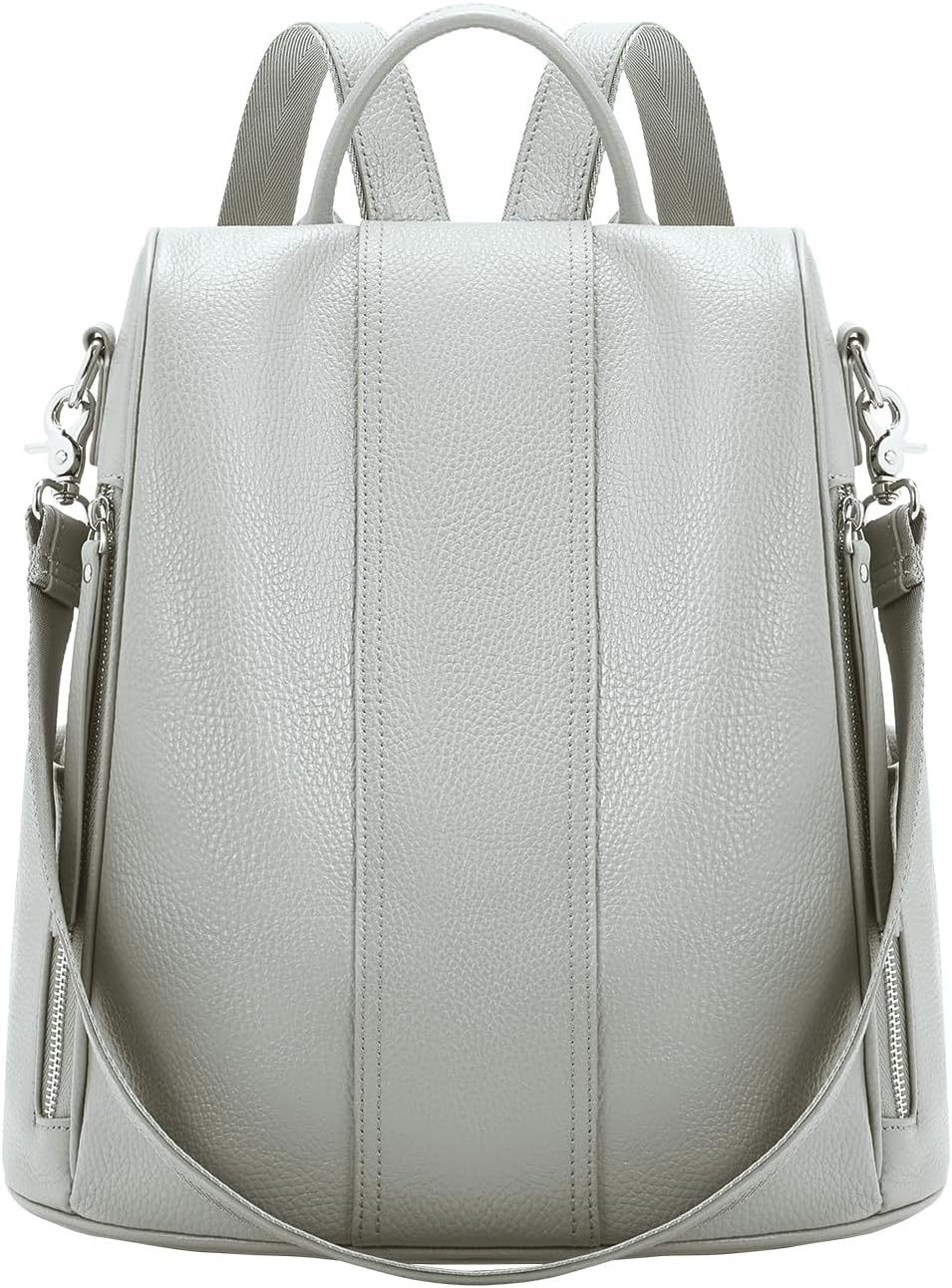 Leather Backpack Purses, Anti-theft Genuine Leather Backpack Bags for Women, Large Capcacity Fashion Convertible Shouler Bags for School Travel Daily