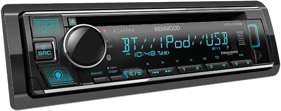Kenwood KDC-X305 Bluetooth Single DIN CD Receiver with Alexa (Renewed)