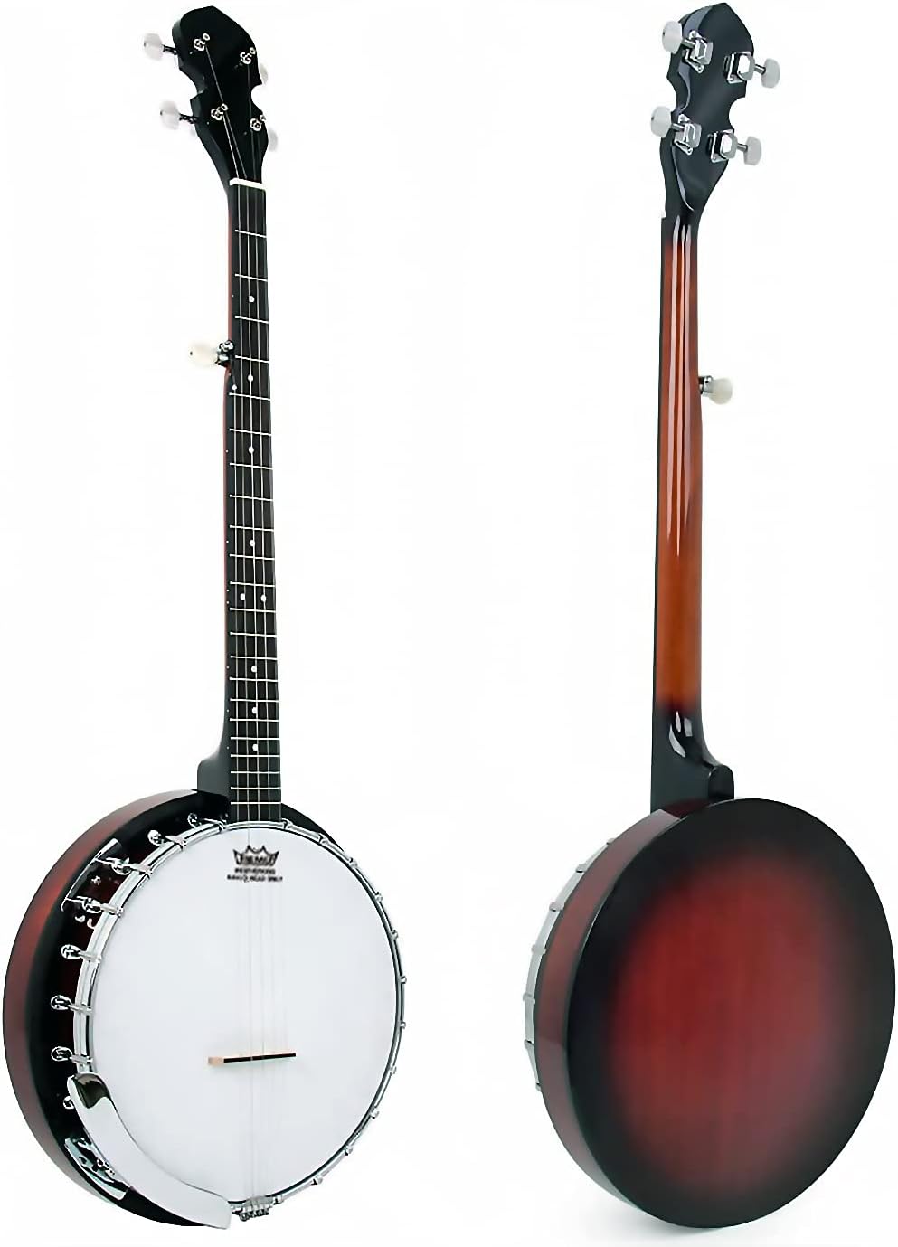 5-String Banjo 24 Bracket with Closed Solid Back and Geared 5th Tuner