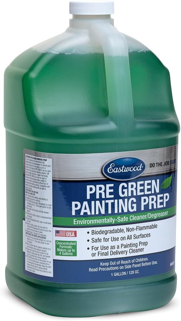 Eastwood PRE Painting Prep Cleaner And Degreaser Green Removes Silicone Wax Polish Grease Dirt 1 Gallon