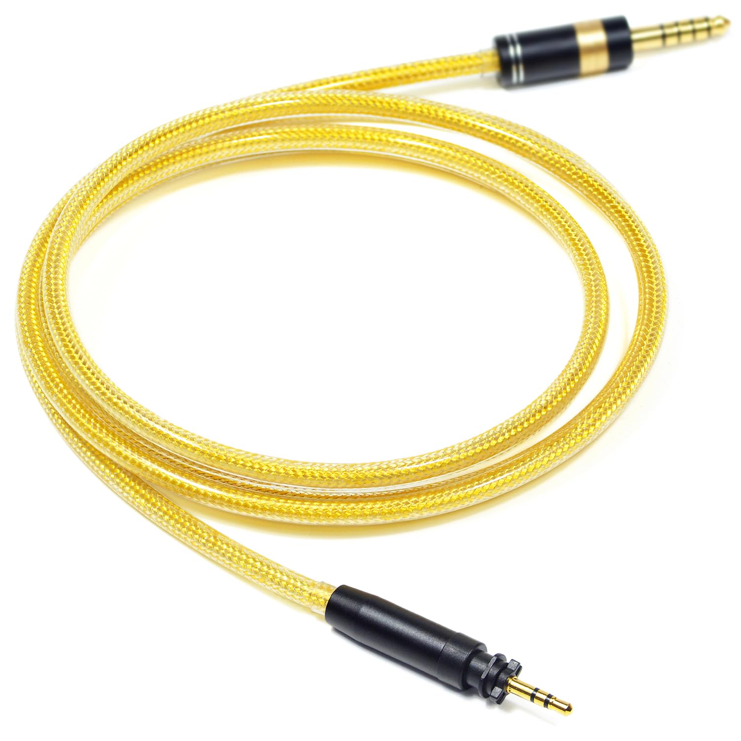 6N OFC Silver-Plated with Metal Shielding Layer 4.4mm 3.5mm Headphone Upgrade Cable for SHURE SRH840A SRH440A (4.4mm Plug)