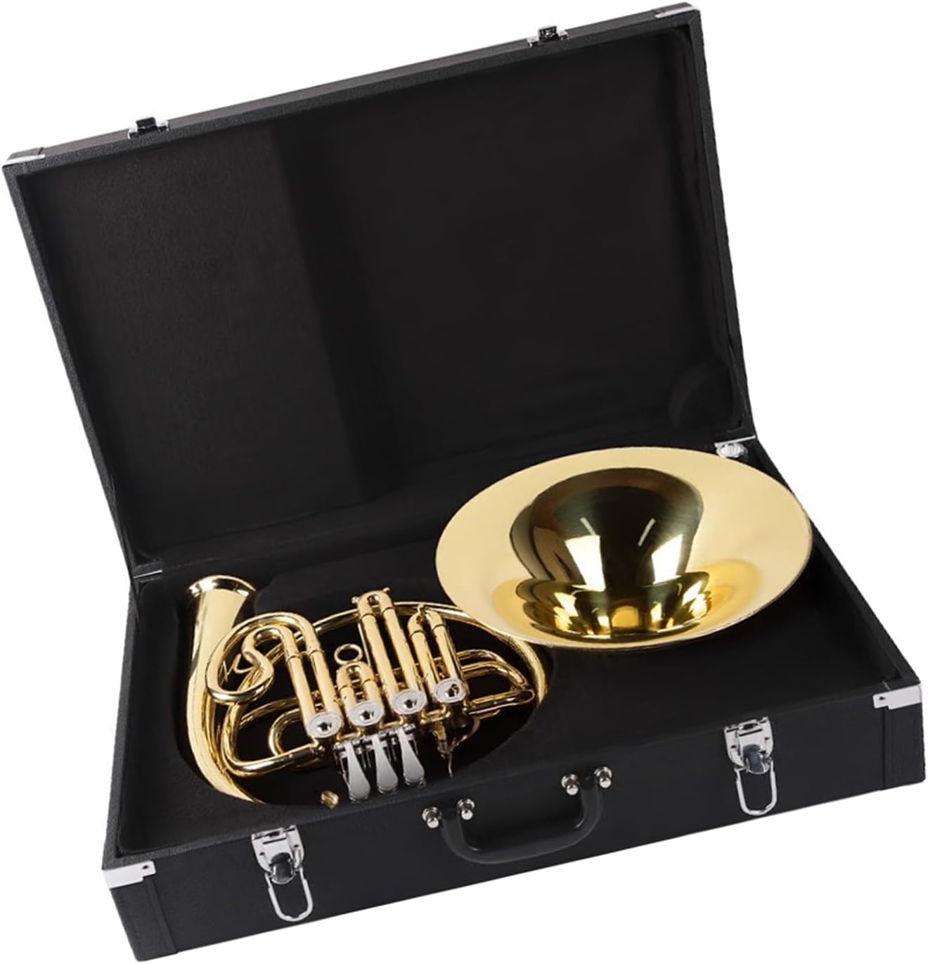 French Horn Instrument Single Row 4 Keys B Flat Suitable for Beginners and Adults