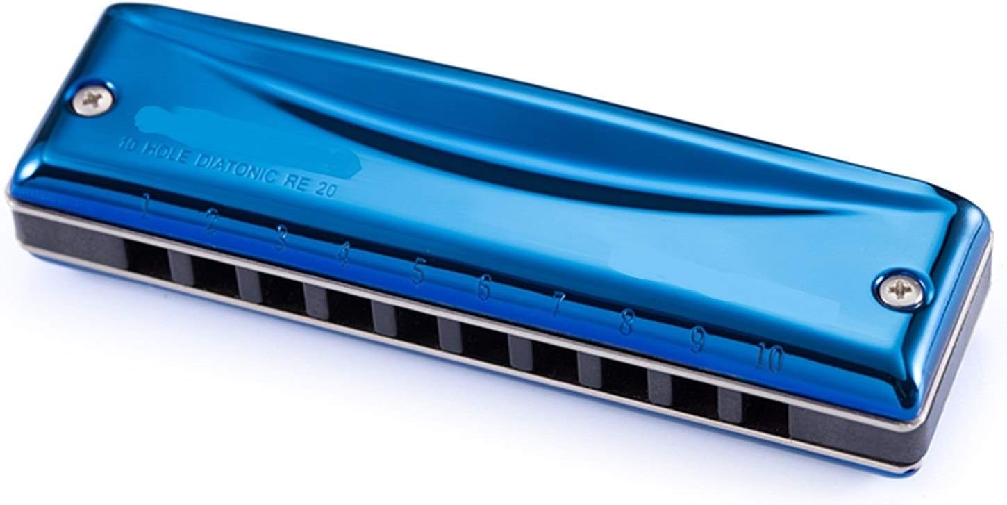 SUOFEILAIMU 10 Holes Blues Harmonica Diatonic Blues Harp Blue Professional Musical Instrument Key of C/Db/D/EB/E/F/Gb/G/Ab/A/Bb/B (Color : Key of E)