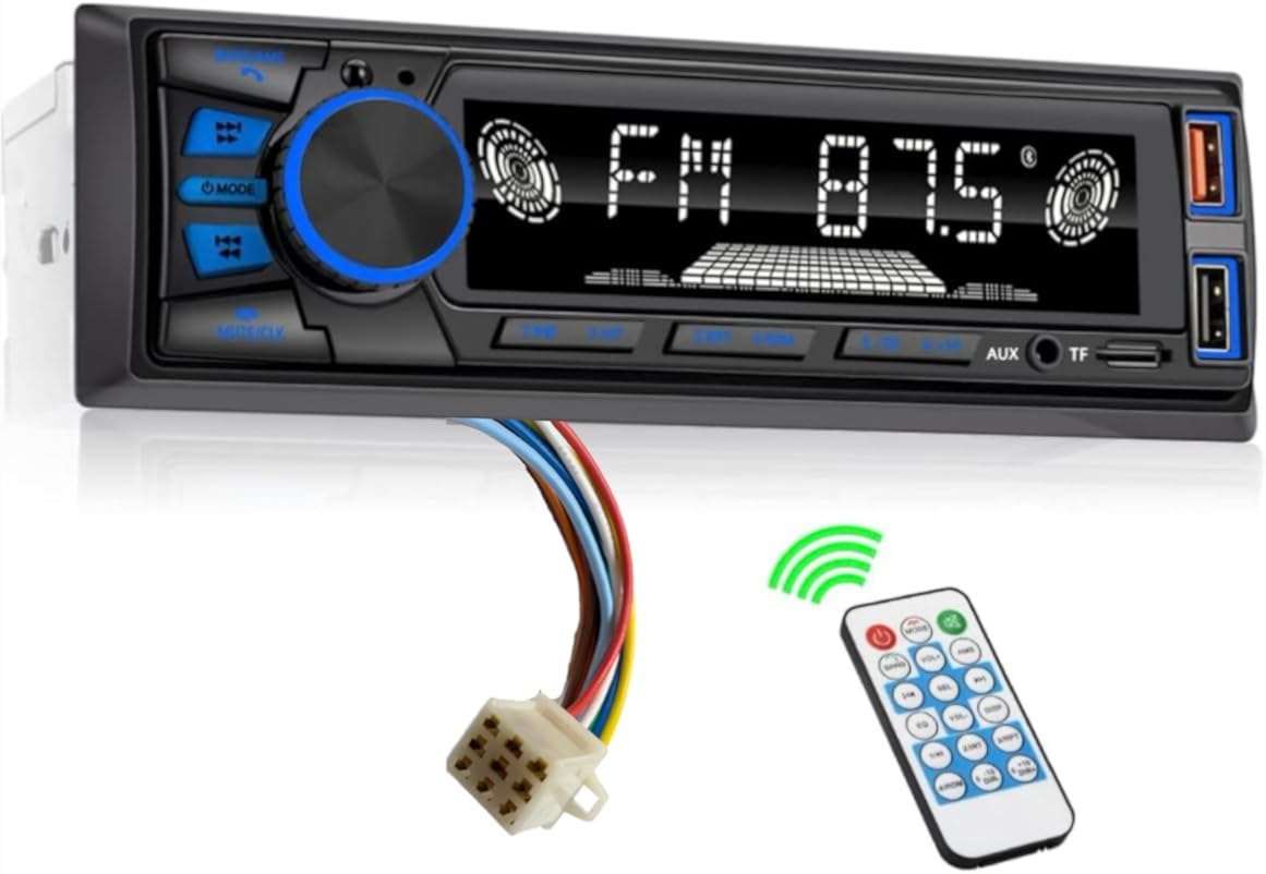 RTV 1100 RTX 1100C B2650 Bluetooth Single DIN Kubota Tractor Stereo with Handsfree and App Control FM/ MP3/SD/AUX/Dual USB/EQ/Quick Charge