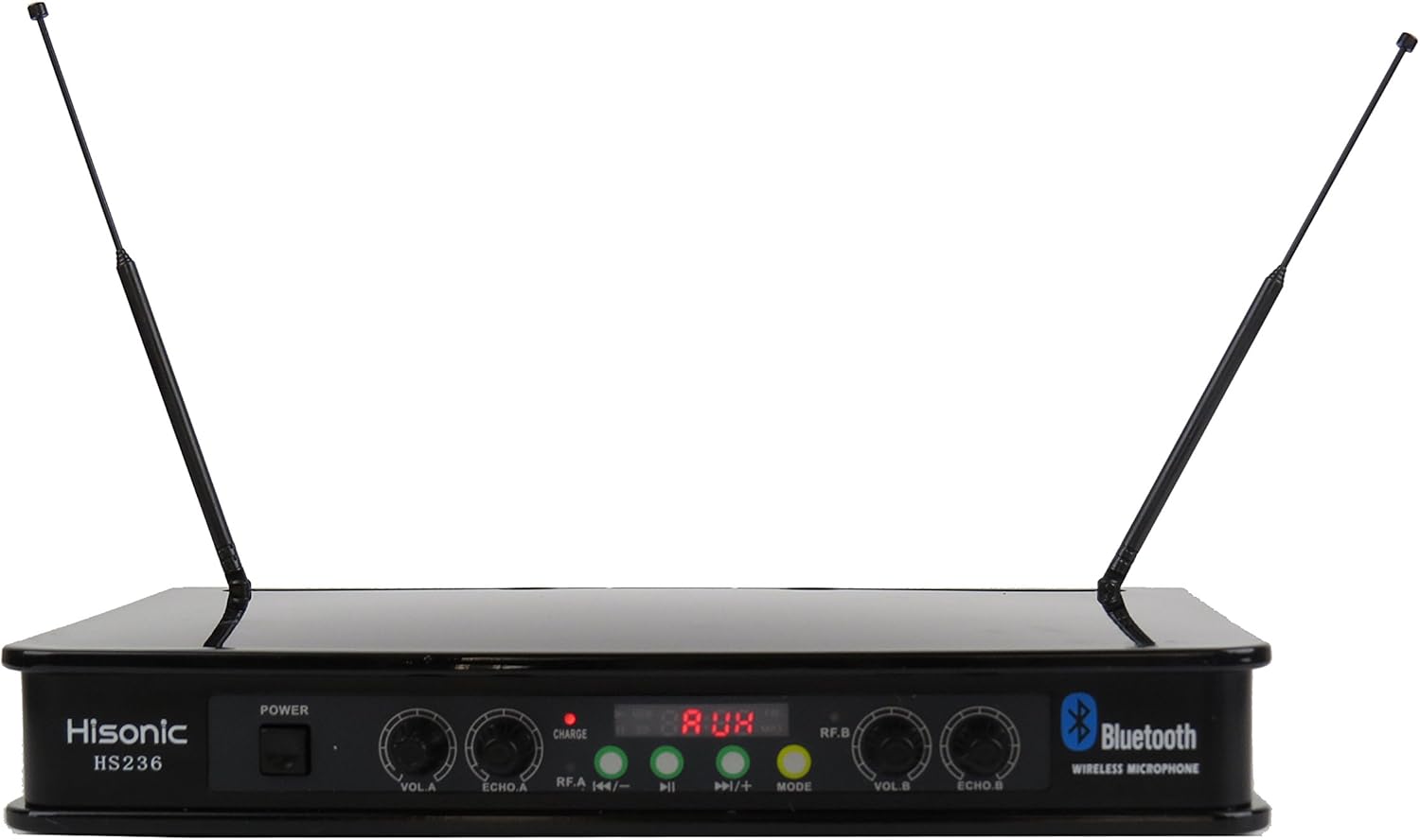 Hisonic HS236 Bluetooth VHF Handheld Wireless Microphone System Portable and Rechargeable Battery Installed,2 Handheld Microphone