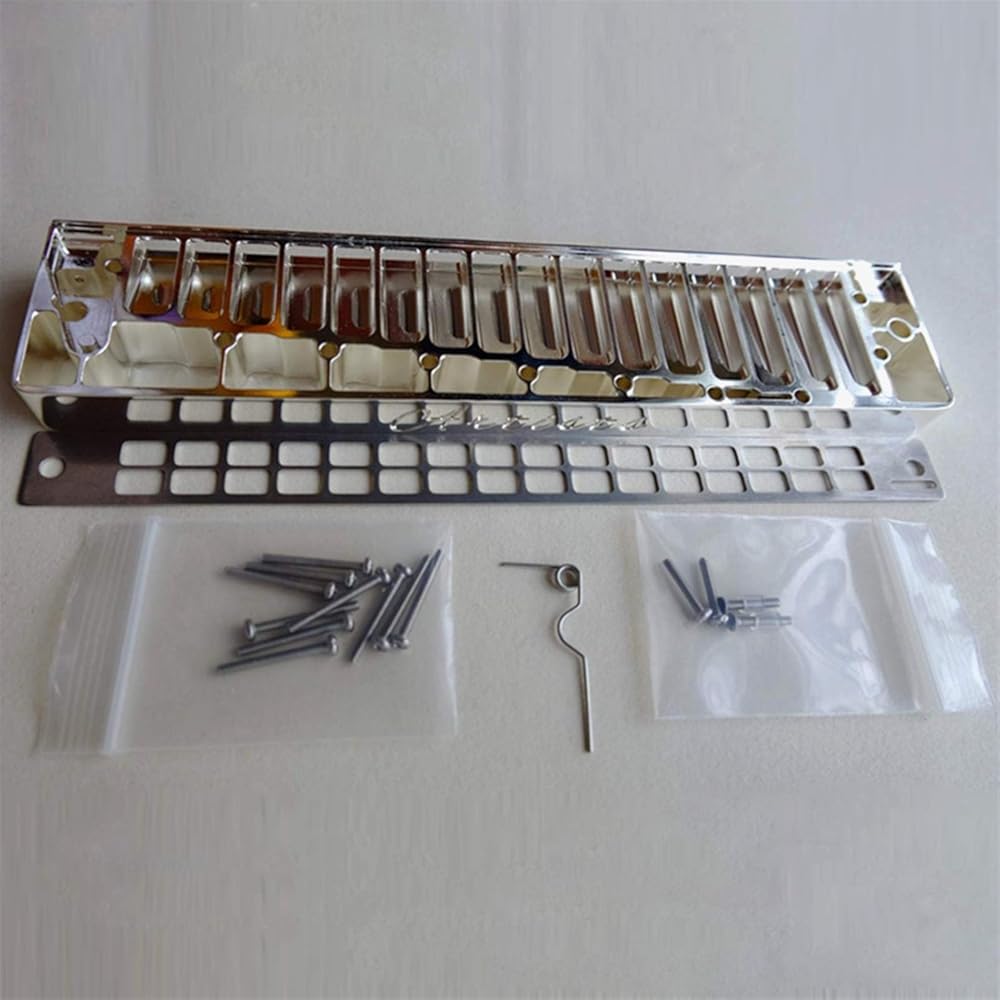SENMIAO-TH Chromatic Harmonica Comb Aluminium/Zinc Copper Alloy Comb for Suzuki Chromatix SCX-64 Or Sirius-64 Harmonica Parts Accessories (Color : Aluminum Comb)