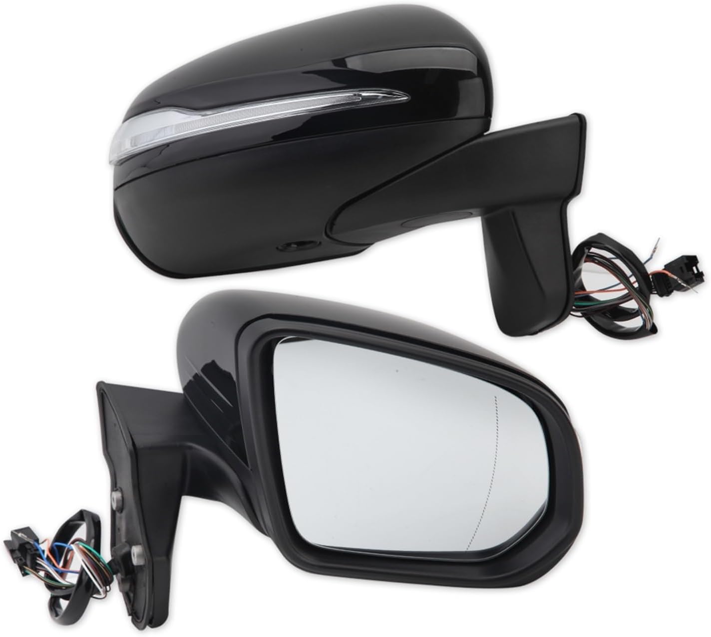 Car Accessories Black Wing Back Door Mirror Assembly Upgrade Rearview Side Mirror