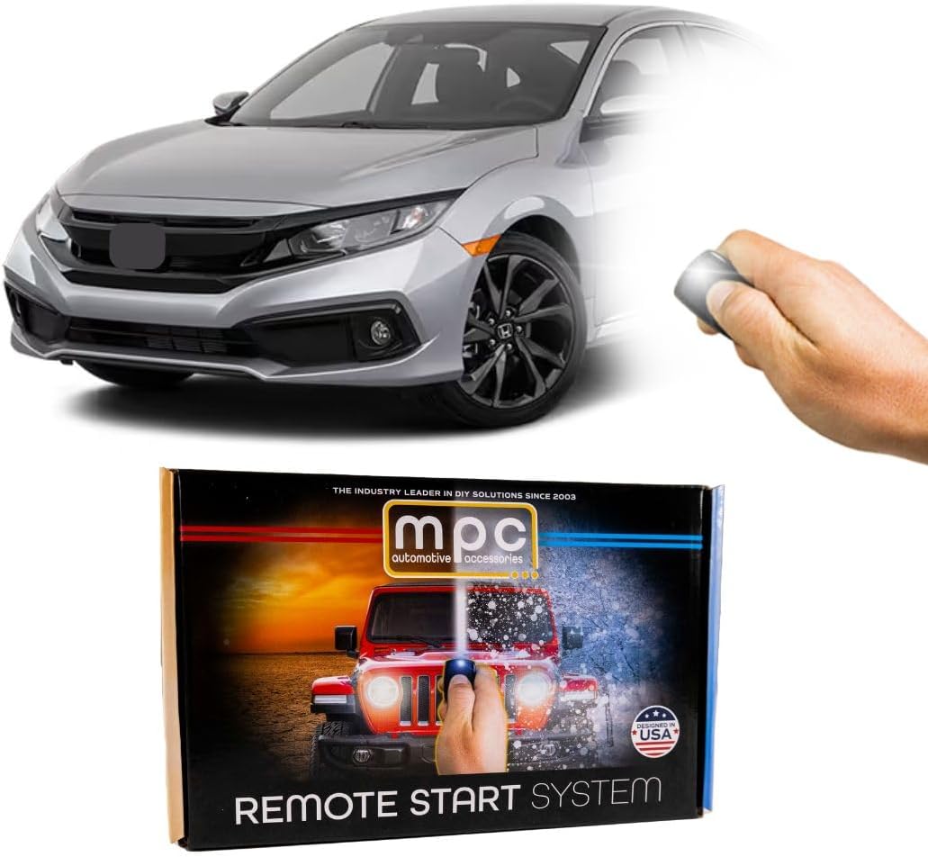 MPC Remote Starter Compatible with 2016-2021 Honda Civic |Push to Start| |Plug N Play| with T-Harness - OEM Key Fob Activated - Premier USA Tech Support