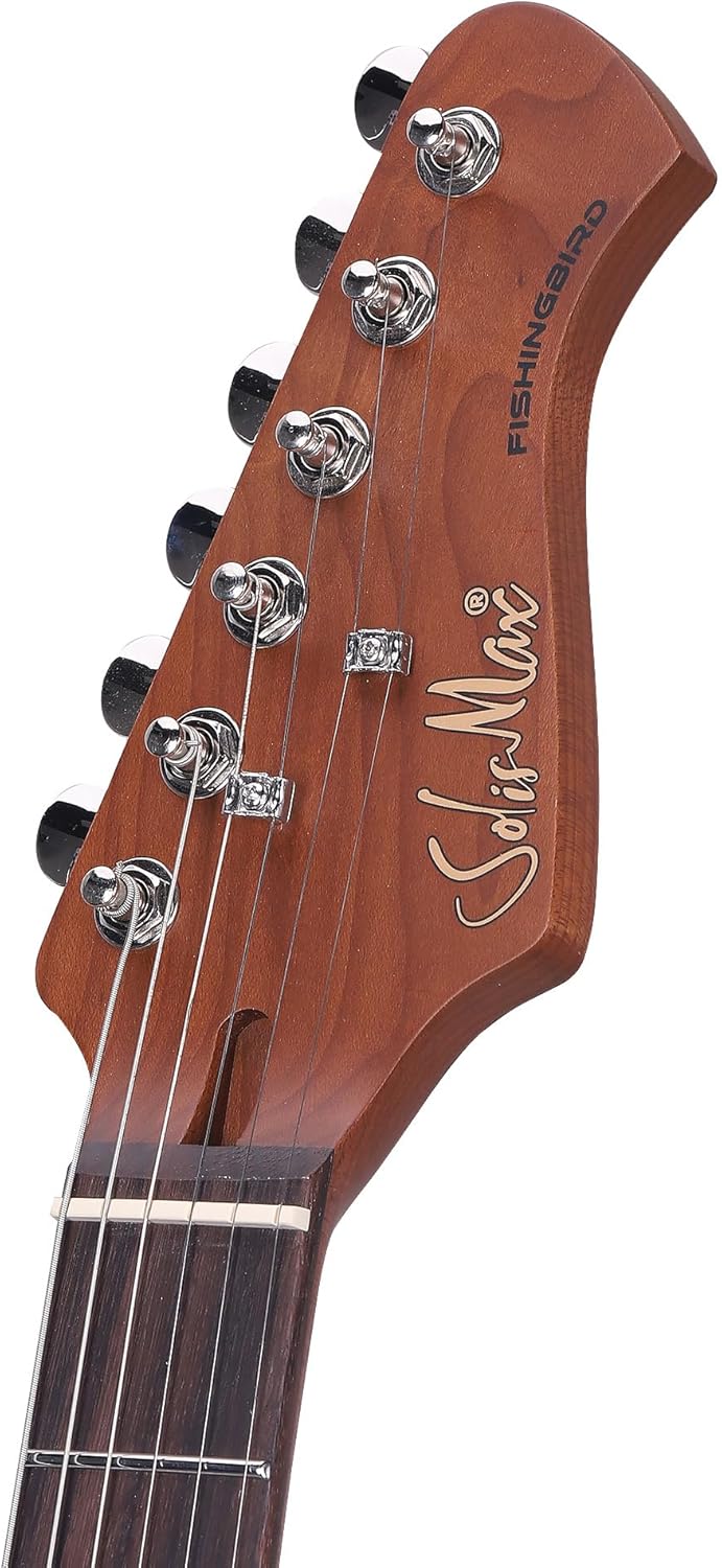 FISHINGBIRD Series Professional Electric Guitar — Featuring Alder Body, Roasted Maple Neck & Rosewood Fingerboard, Tremolo (Sunset Burst)