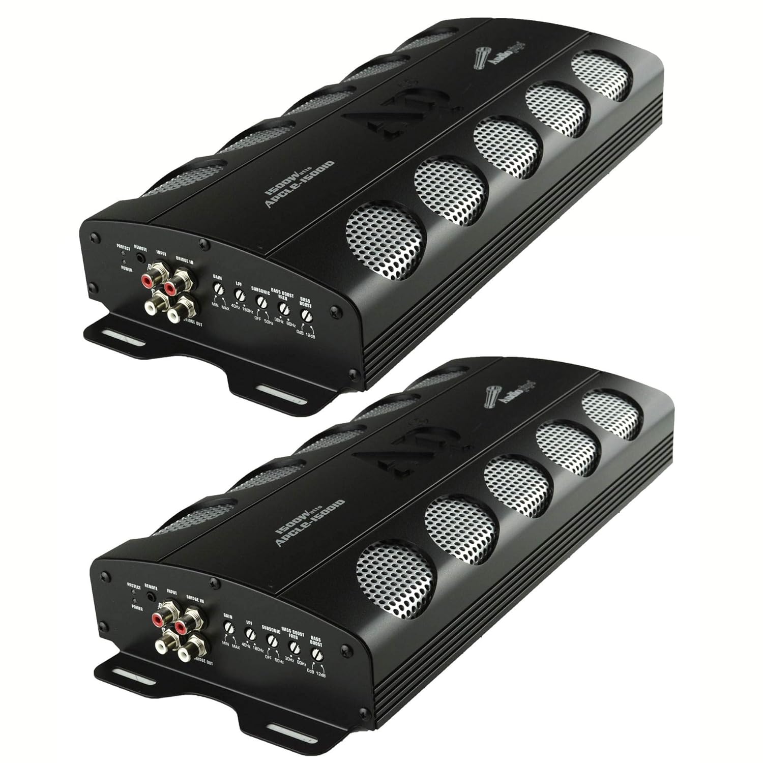 Audiopipe APCLE 1500 Watt Class D 1 Ohm Stable Car Audio Mono Amplifier (2 Pack)