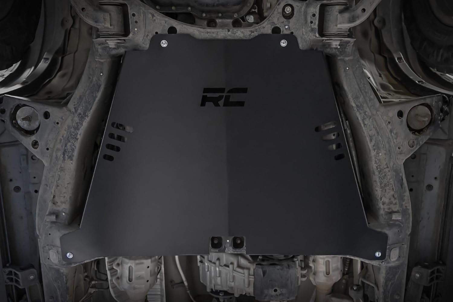 Rough Country Catalytic Converter Shield for Toyota Tundra (2007-2021) - Anti Theft Skid Plate, 14-Gauge Steel, Bolt-On Protection & Powder-Coated Finish