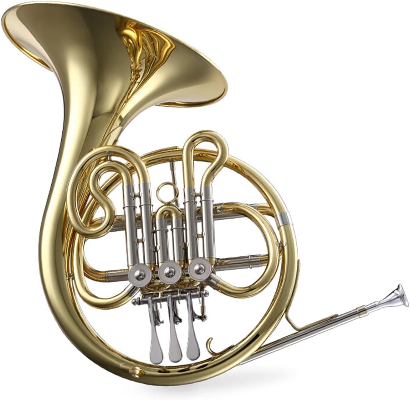 4 Key French Horn Small Single Row French Horn Professional Brass Instrument Suitable For Performance