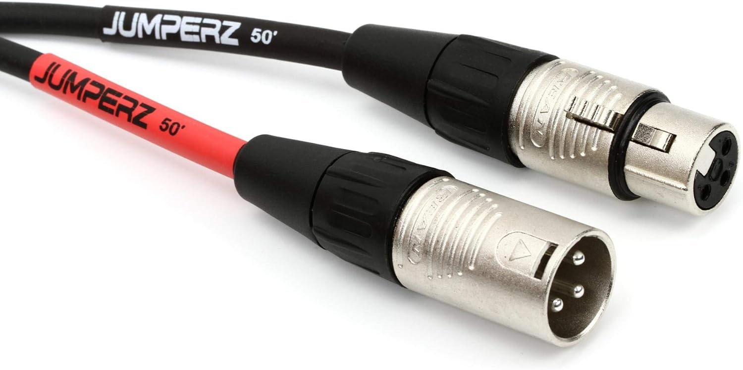 JUMPERZ JBM-50 Blue Line Microphone Cable - 50 Feet XLR-XLR