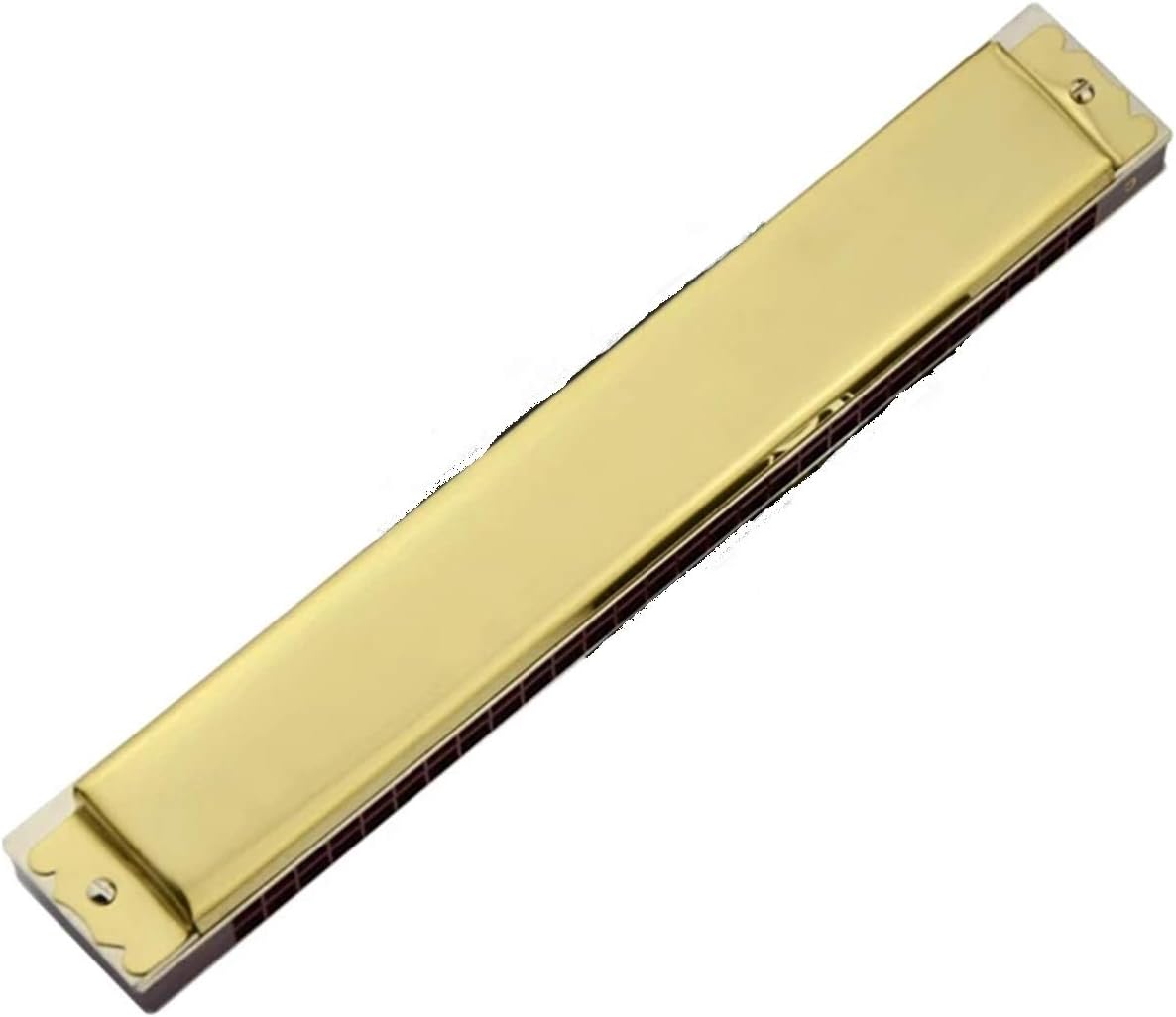 Harmonica 28 Holes Harmonica Professional Mouth Organ Harps Instrumentos Harmonicas Key C Musical Instruments ABS (Color : Golden Key EB)