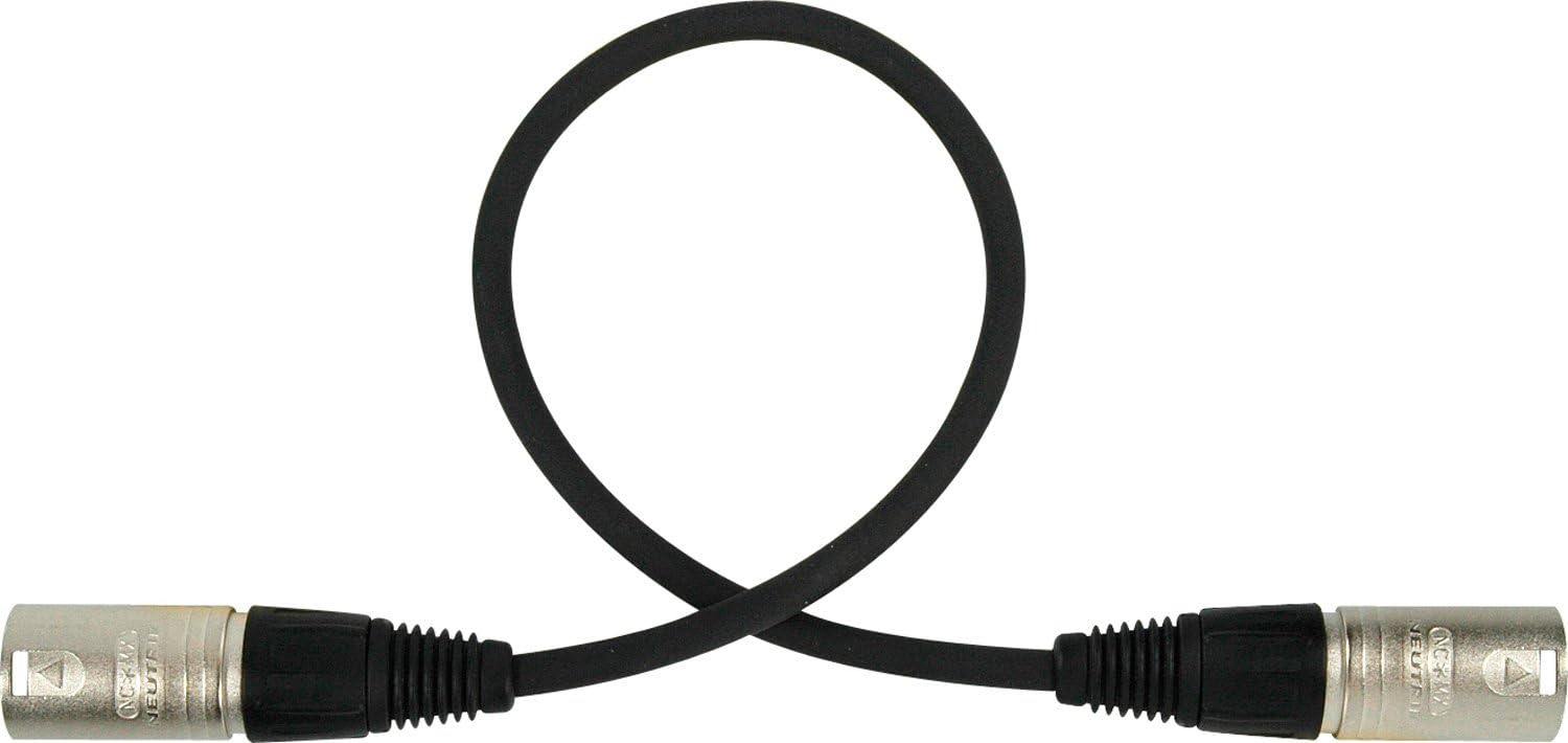 SESCOM Canare Star-Quad Cable 3-Pin XLR Male to 3-Pin XLR Male 15 Foot - Black