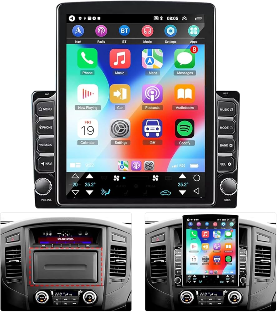 4GB 64GB 9.7 Car Radio Stereo for Dodge Ram 1500 2500 3500 2006-2008,for Dodge Charger 2008-2011,Android 13 Radio with CarPlay Android Auto Car Audio Receiver GPS Navi Bluetooth AHD Backup Camera