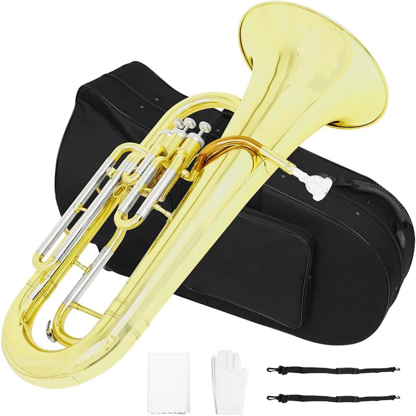 Bb Tuba Euphonium 3 Key Vertical Woodwind Instrument With Accessories Euphonium All-brass Instrument