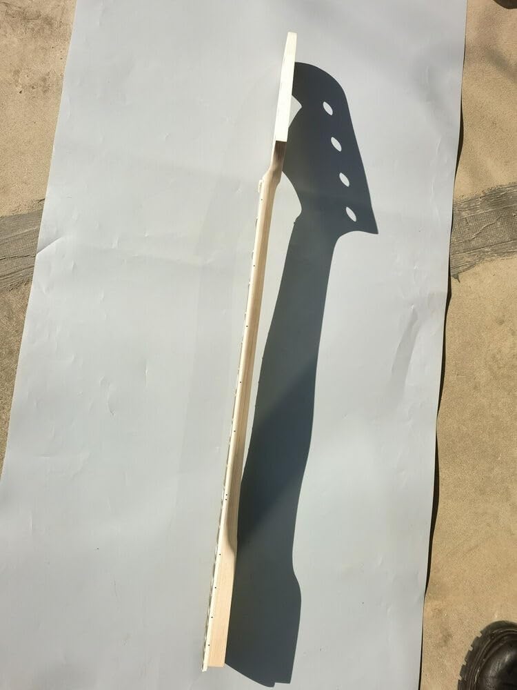 22fret Maple Bass Guitar Neck 34inch Left Rosewood Fretboard Short Scale Bolt On