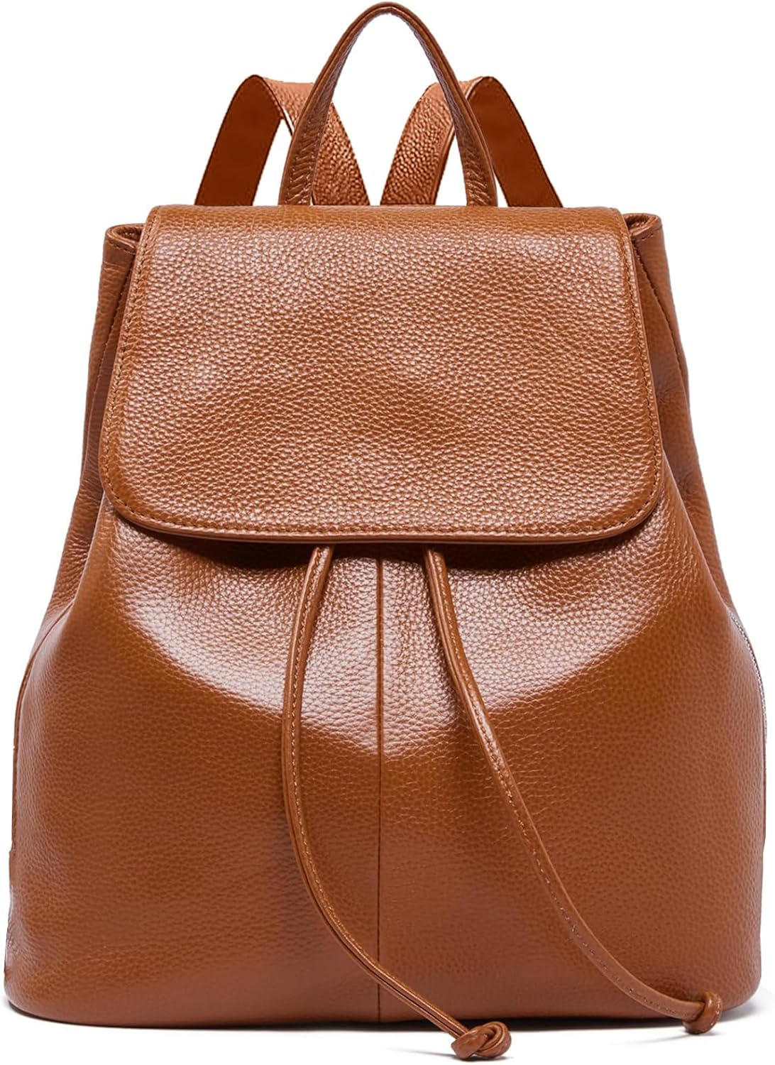 BOYATU Leather Backpack Purse for Women: Ladies Travel Fashion Back Pack - Genuine Leather Bag Casual Handbags for Work (Brown)