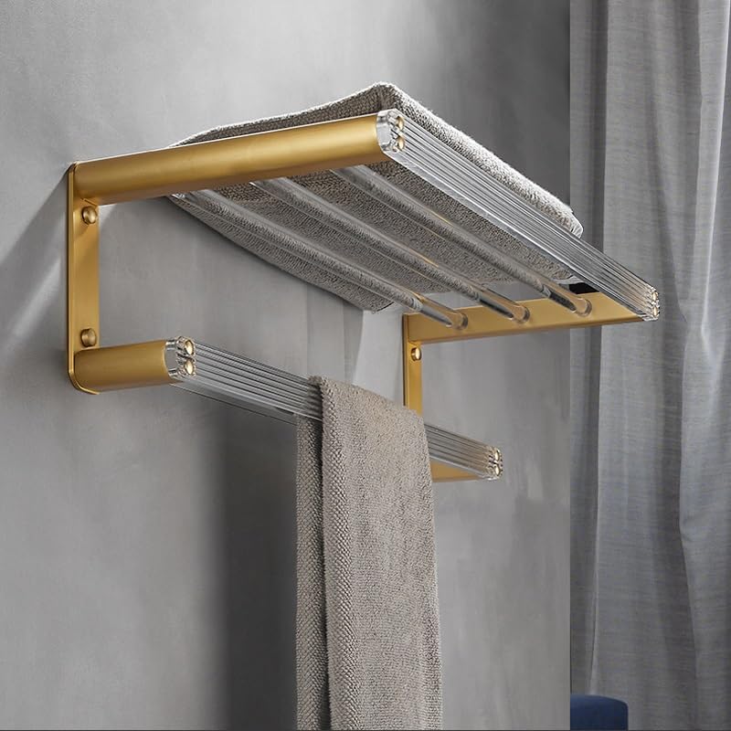 VIDI Acrylic Bathroom Towel Rack, Toilet Gold Space Aluminum