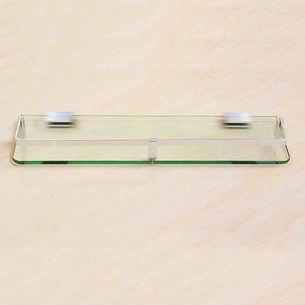 Aluminum Glass Corner Shelf Wall Mount Bathroom Storage with 3 Tier Shower Caddy Multifunctional Bath Basket for Bathroom Silver Sand Sprayed Finish(28Cm)