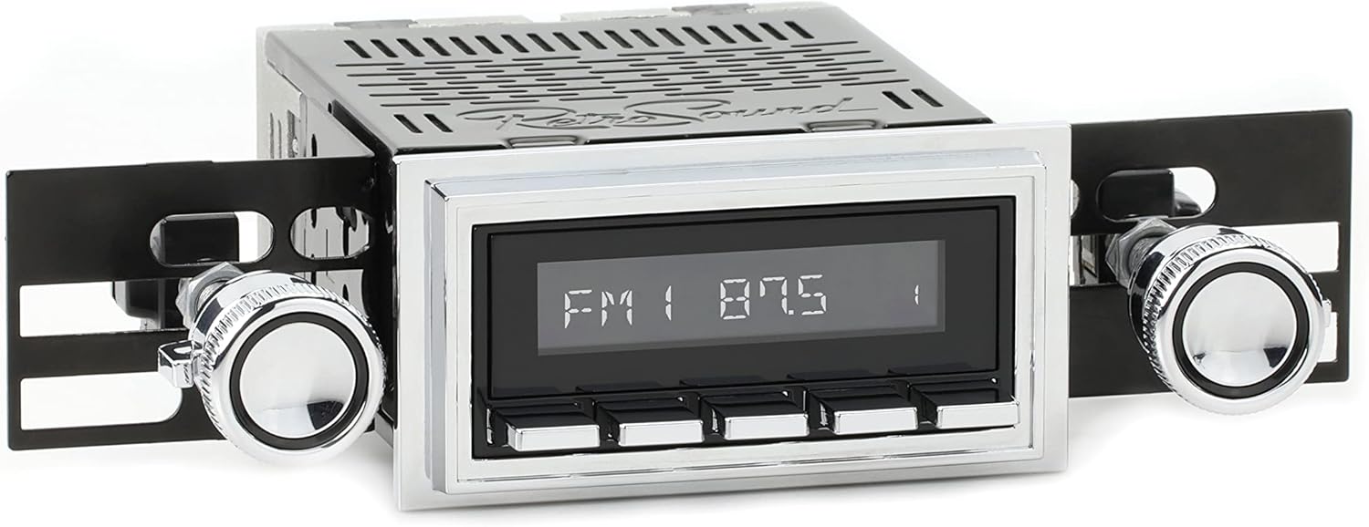 RetroRadio Compatible with 1967-68 Ford Mustang Features Include Bluetooth, HD, SiriusXM Ready, AM/FM LBC-M4-126-08-80F1