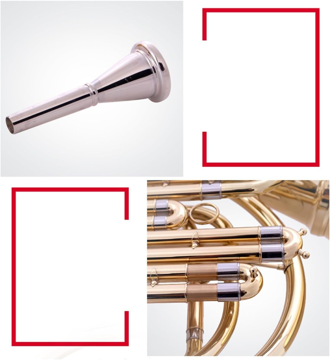 French Horn Instrument B flat 4 keys single row