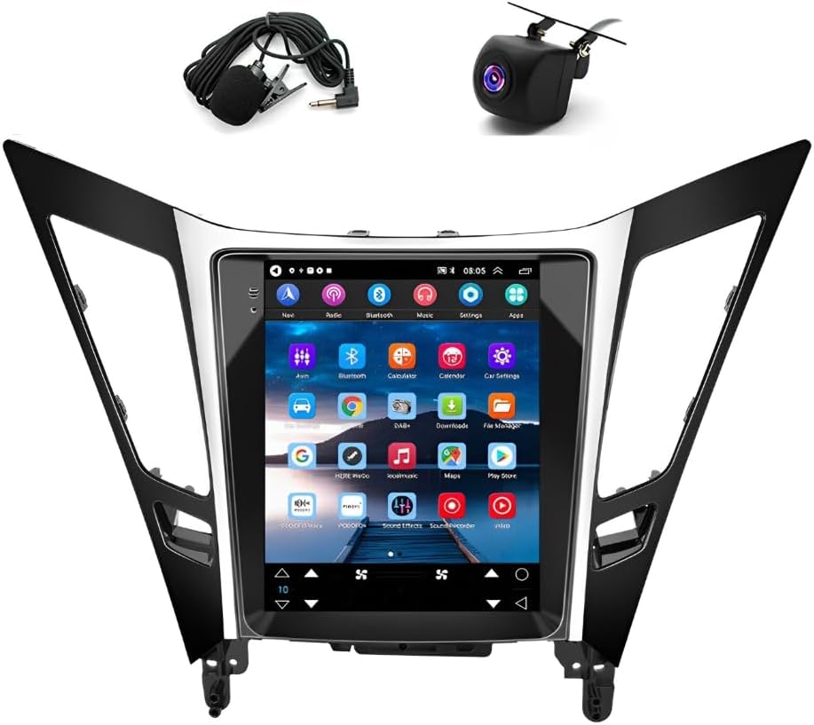 Android 14 Car Stereo Fit for Hyundai Sonata 2010-2015 Radio Upgrade 9.7inch Touch Screen with Wireless Carplay Android Auto Backup Camera Mirror Link GPS SWC WiFi FM, 4+64G