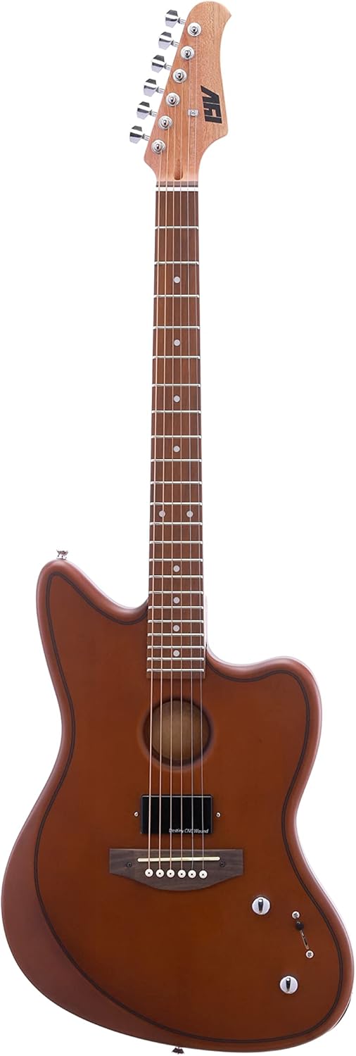 IYV- IJGAP-300 Semi Hollow Electric Acoustic Guitar Satin Brown