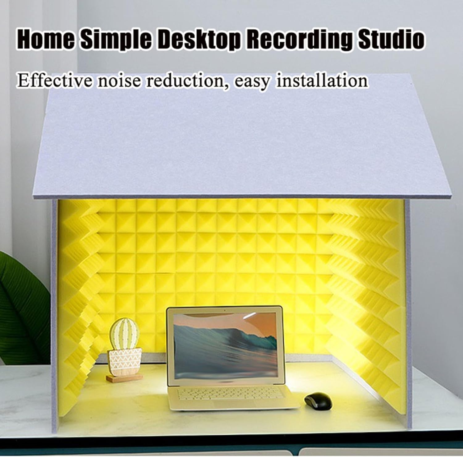 Portable Recording Shielding Box, Soundproof Room, Portable Recording Studio, for Acoustic Treatment (Purple_80*80 * 80cm)