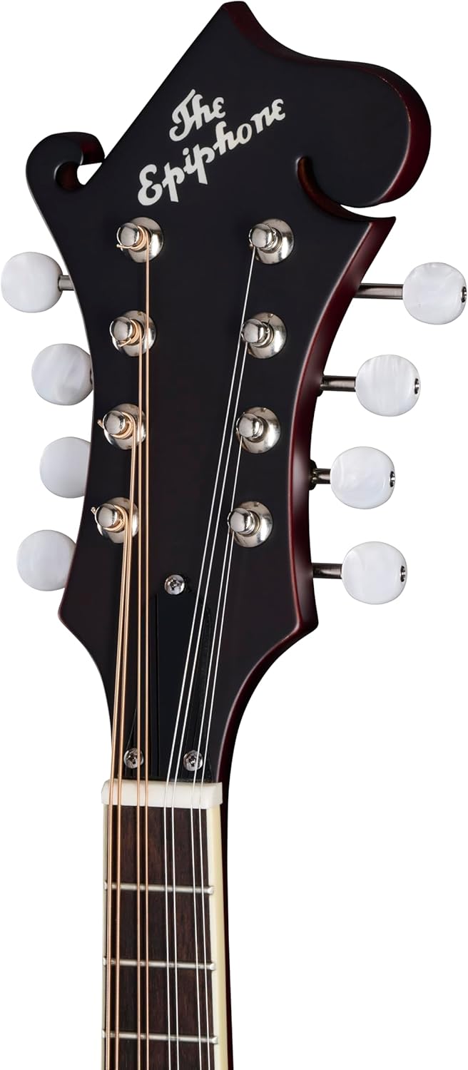 Epiphone F-5 Studio Mandolin, Wine Red Satin with Bag