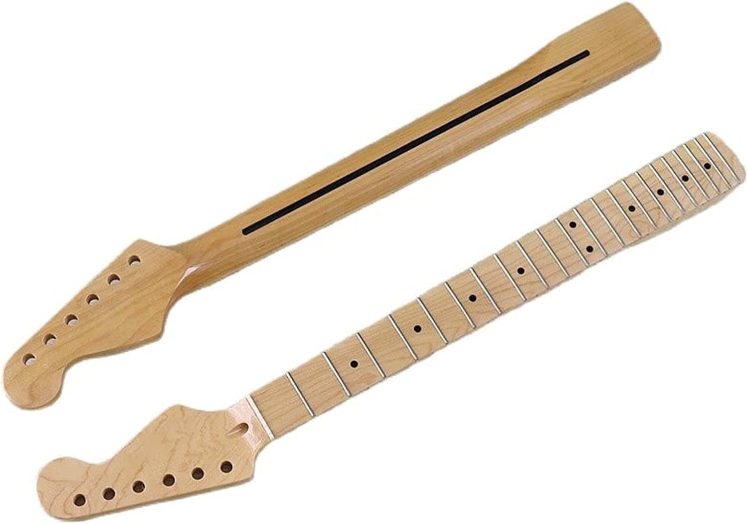 Small Head Guitar Neck Electric Guitar Bow Canadian Maple High Gloss Natural Color Guitar ​Neck Replacement