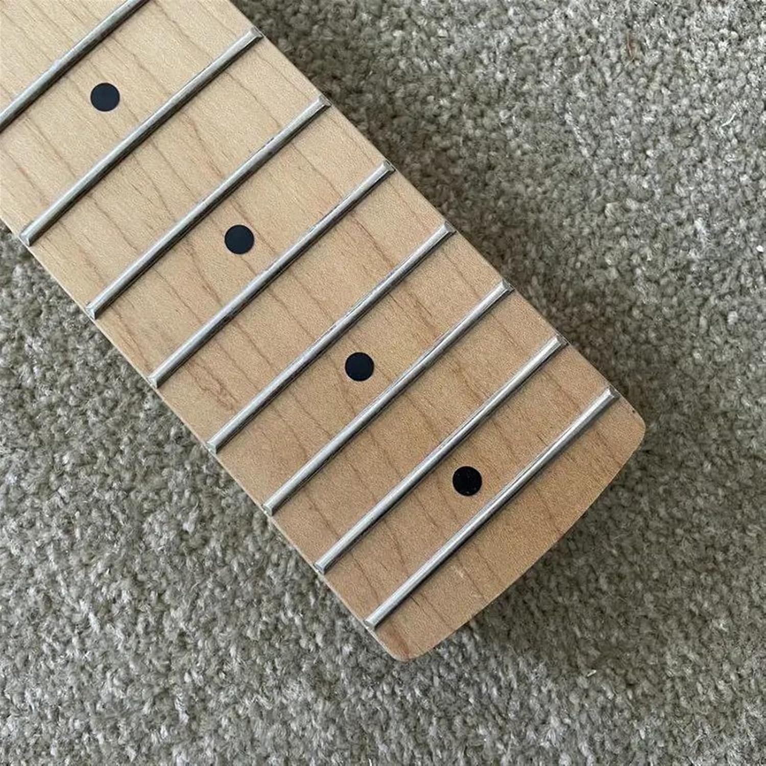 Replacement Guitar Neck Guitar Headstock 5 Strings Electric Bass Neck 20 Frets Maple Wood DIY Parts Bass Guitar Accessory