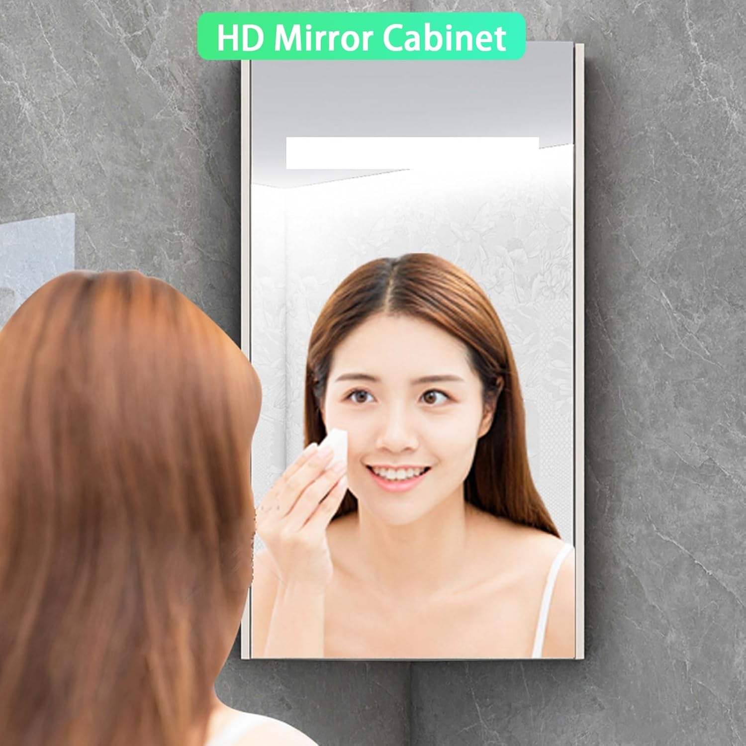 Corner Wall Mount Bathroom Sink, Corner Bathroom Vanity, Wall Hung Floating Porcelain Ceramic Wash Basin, Ceramic Corner Sink with Storage Container, for Small Space(38cm/14.9in)