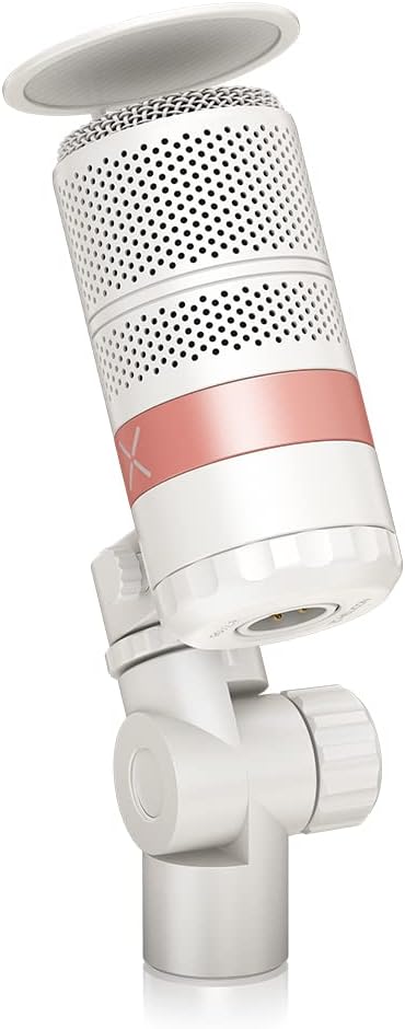 TC-Helicon GoXLR MIC-WH Dynamic Broadcast Microphone - White and TC-Helicon GoXLR MIC Cable Oxygen-Free 3.0 m (10 ft) Microphone Cable with XLR Connectors Bundle