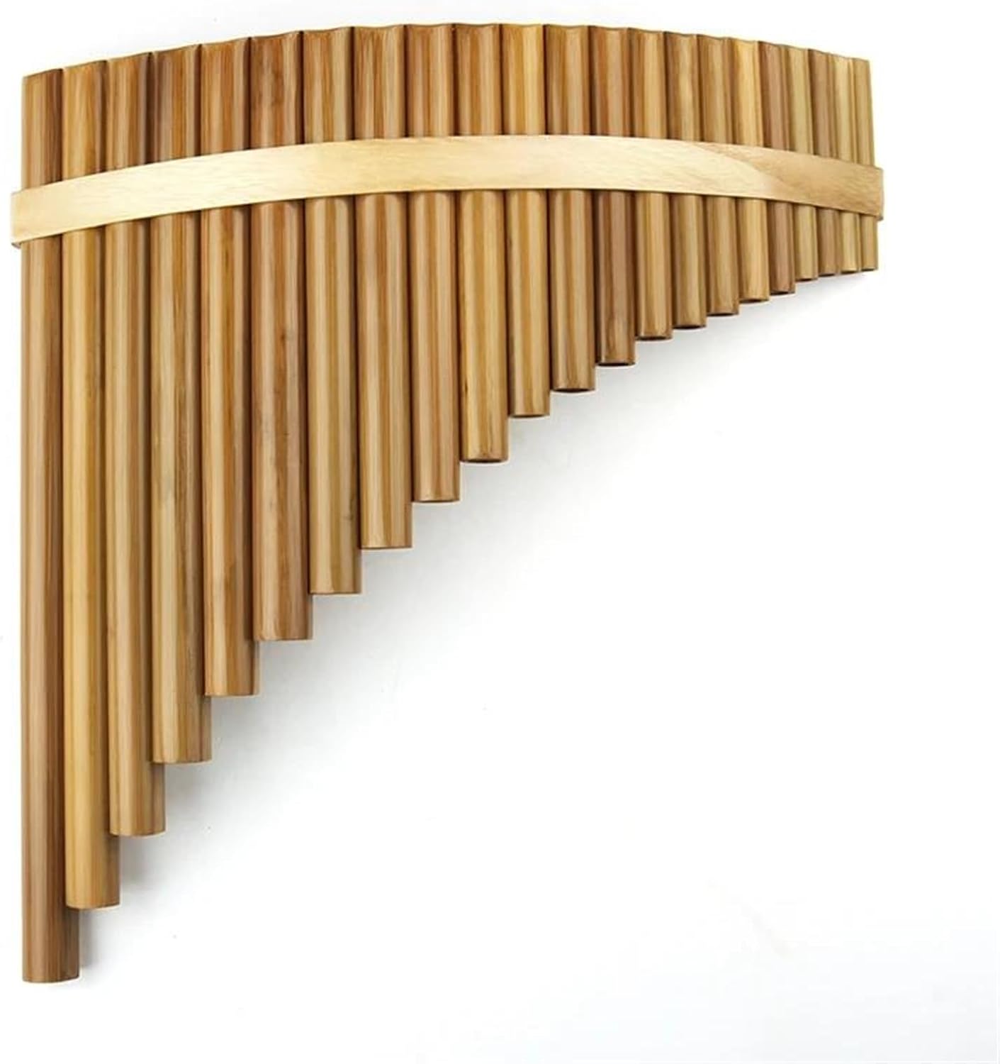 Handmade Wood Bamboo Pan Flute 22 Pipes Woodwind Musical Instruments (Color : Left)