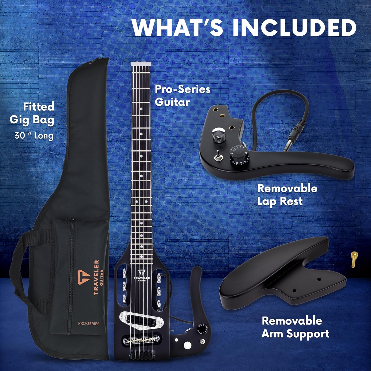 Traveler Guitar Acoustic Guitar 6 String Pro-Series Mod-X (Matte Black), Right, (PSM BKM)