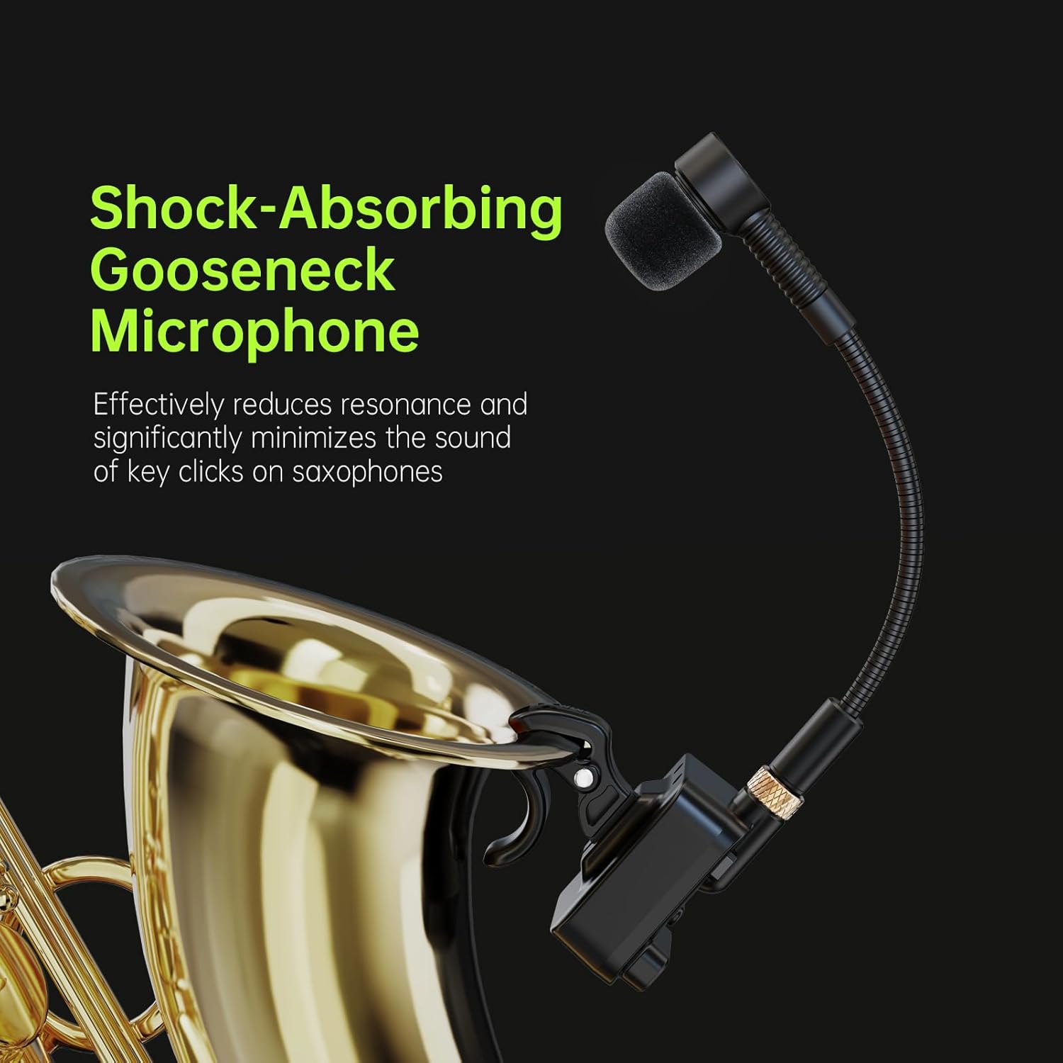 Xvive U7 Saxophone Microphone Wireless System 2.4 GHz Wireless Microphone for Saxophones, Trumpet, Trombone Brass Instruments