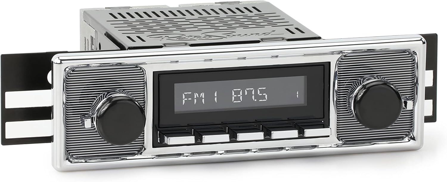 RetroRadio Compatible with 1972-74 Jaguar V12 with Becker-Style Plate Features Include Bluetooth, USB, AM/FM HBC-M2-308-509-40-80JA