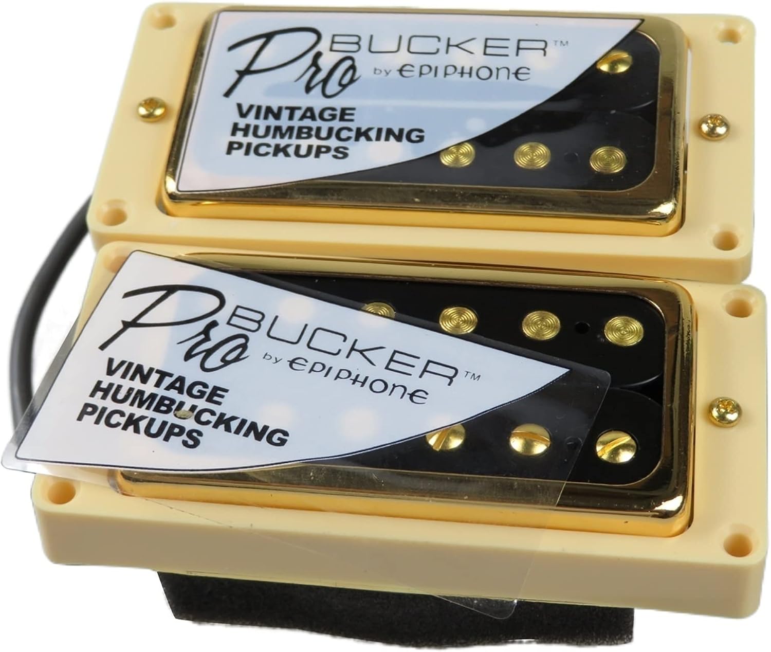 Electric Guitar Pickups Humbucker Pickups Alnico 5 ProBucker Push/Pull Wiring Harness Electric Guitar Pickups for Epiphone Guitar Pickup Set (Color : Golden YE)