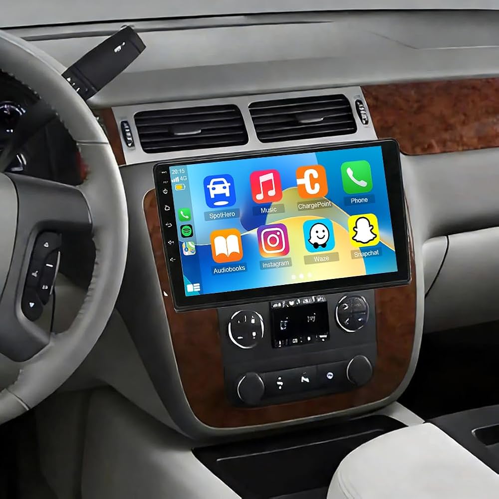 10.1 Inch IPS Touchscreen Android 13 Car Stereo for Chevrolet Tahoe 2007 2008 2009 2010 2011 2012 2013 2014 with Wireless CarPlay & Android Auto,Support WiFi 6, Bluetooth 5.4, Backup Camera, SWC