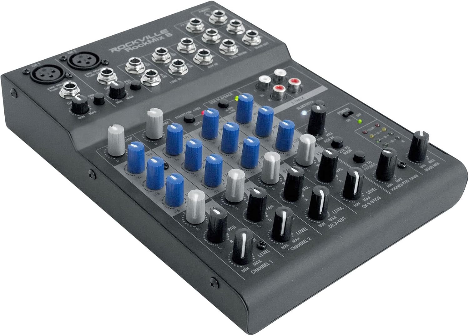 Rockville ROCKMIX USB Computer Recording Interface Mixer w/Compressor+Bluetooth