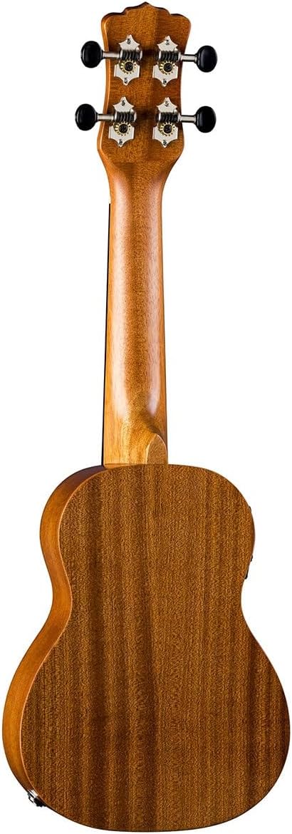 Luna Vintage Mahogany Acoustic/Electric Soprano Ukulele with Preamp, Satin Natural