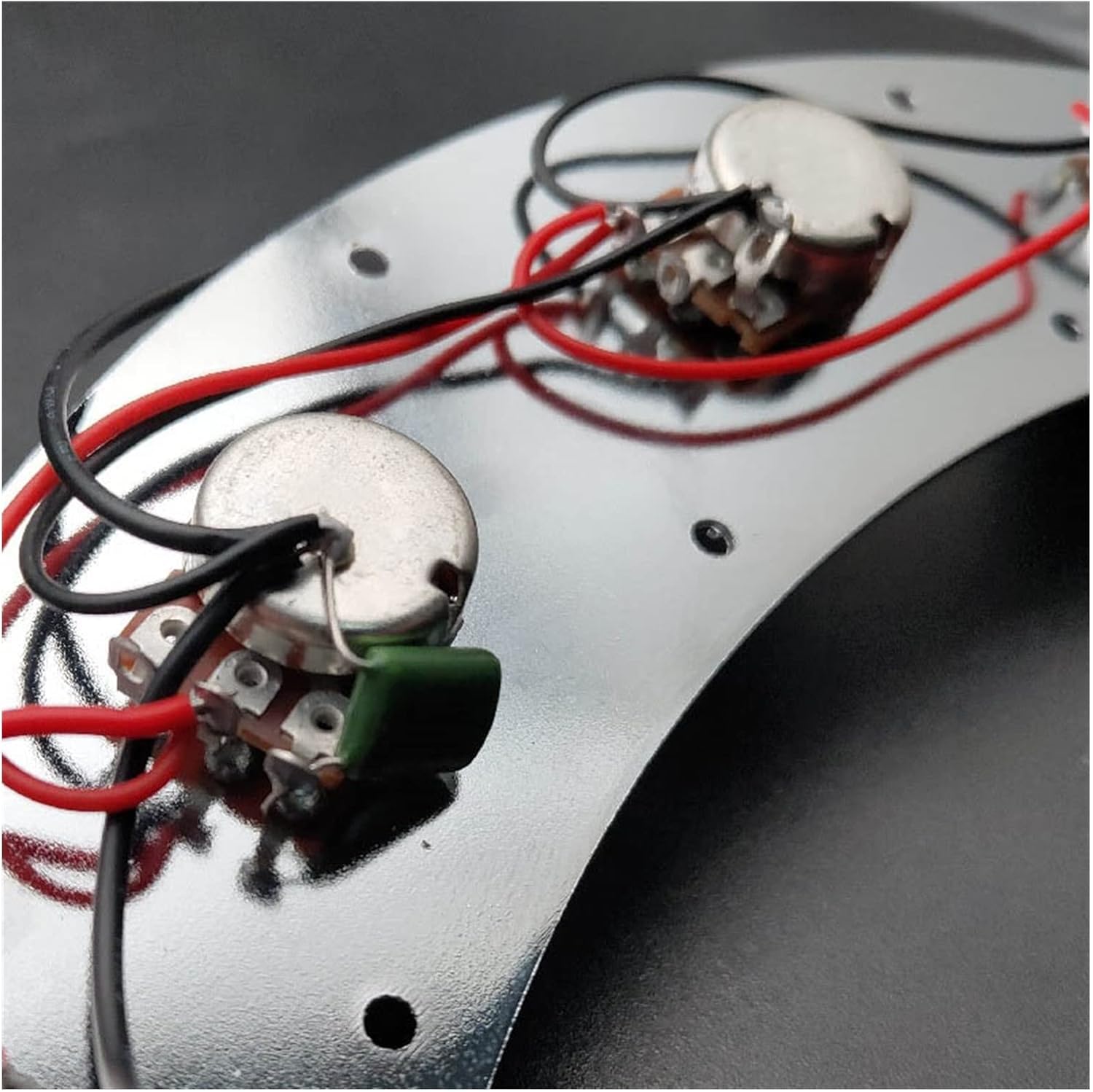 TSTS Chrome Pre Wired Loaded Converter Control Plate for Bass Guitar Guitar Wiring Harness Prewired