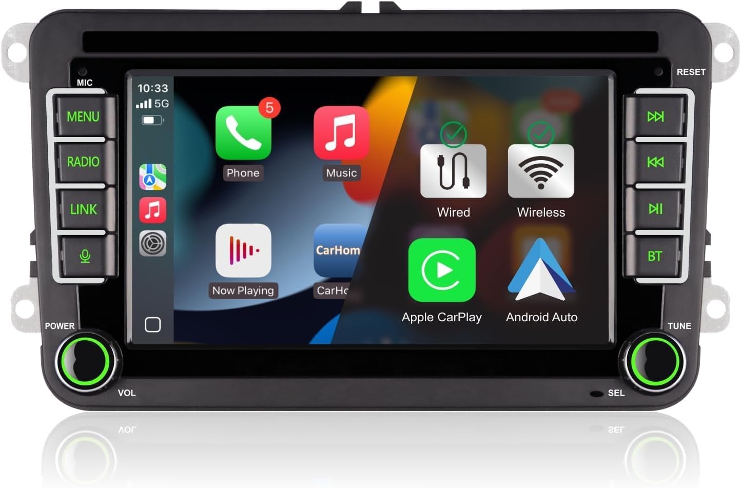 Car Radio for VW Golf 5 6 Polo Skoda Tiguan Touran Jetta Passat Polo Seat Carplay Android Auto Bluetooth